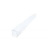 Труба квадратна 1,5 м, d-100 мм, 1,6 мм, алюміній, Білий, Prefa