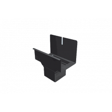 Вихід для труби квадратної d-100 мм, 333 мм для квадратного водостоку, алюміній, Темно-сірий RAL 7016, Prefa