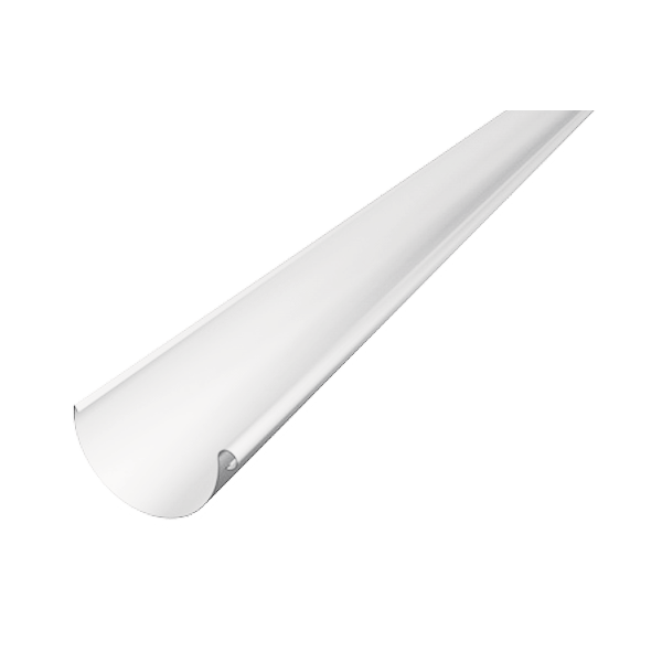 Жовоб півкруглий 3 м, алюміній, Білий, Prefa
