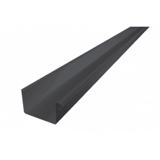 Желоб прямоугольный 3 м  для квадратного водостока, алюминий, Темно-серый RAL 7016, Prefa