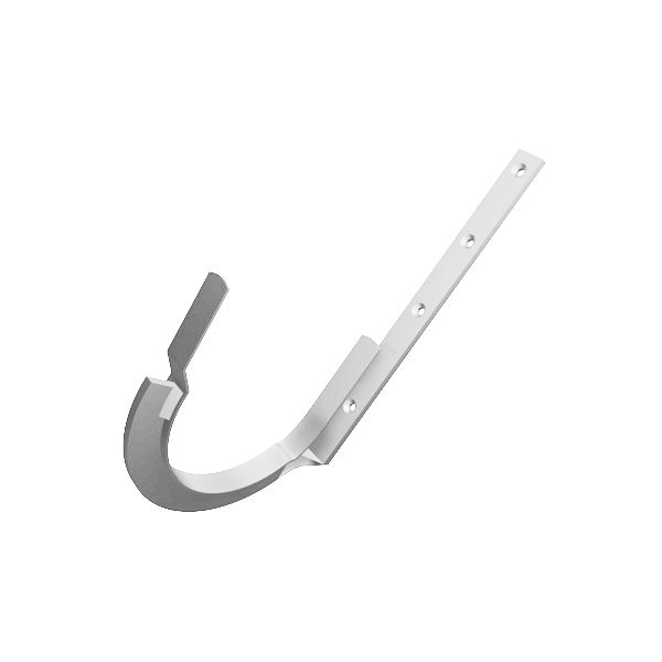 Гак півкруглого жолоба 333/28x7 мм, алюміній, Білий, Prefa