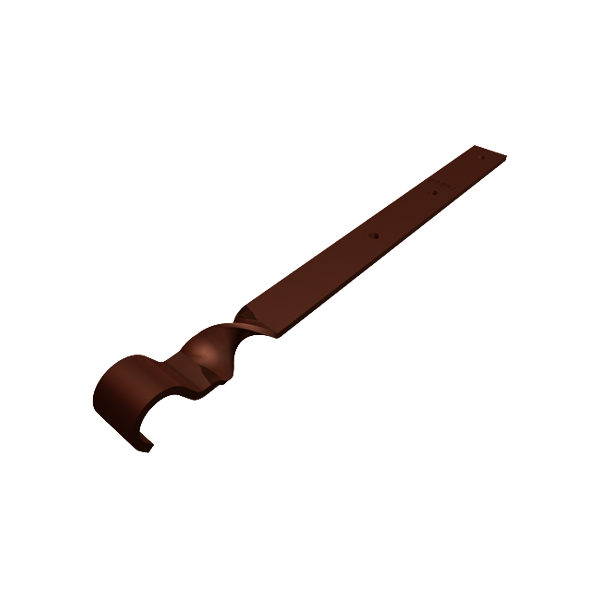 Підтримуючий бюгель 250-400 мм для круглого водостоку, алюміній, Оріхово-коричневий, Prefa