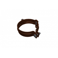 Хомут труби круглої d-100 мм, M10, без штира, алюміній, Коричневий, Prefa