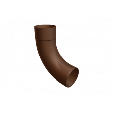 Коліно 72 градуси d-100 мм для круглого водостоку, алюміній, Коричневий, Prefa