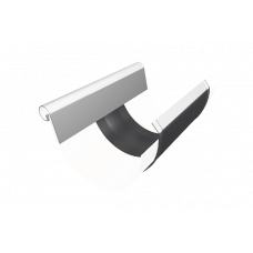 Компенсатор півкруглого жолоби 333 мм з накладкою, алюміній, Білий, Prefa