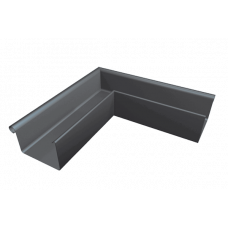 Кут прямокутного жолоба 333 мм для квадратного водостоку, зовнішній, алюміній, Темно-сірий RAL 7016, Prefa