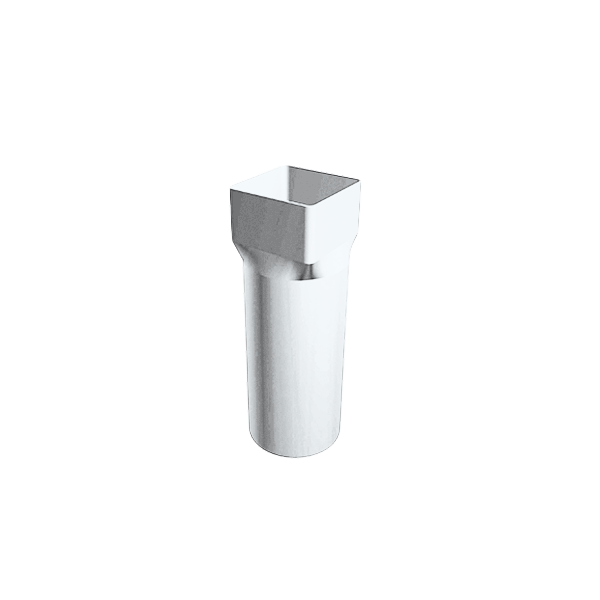 Ревізія труби квадратно d-100 мм, алюміній, Білий, Prefa