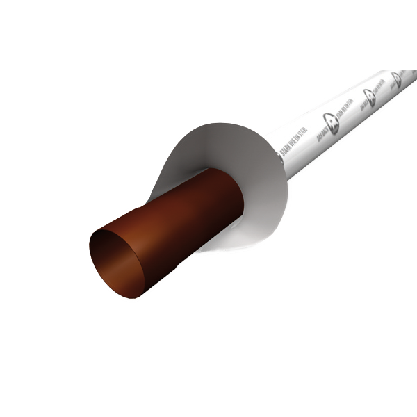 Труба кругла d-100 мм, 1,45 м, алюміній, Коричневий, Prefa