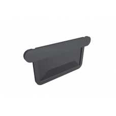 Заглушка прямокутного жолоба універсальна 333 мм для квадратного водостоку, алюміній, Темно-сірий RAL 7016, Prefa