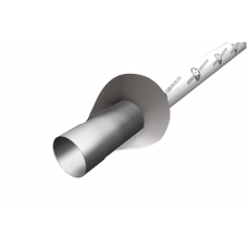 Труба кругла d-100 мм, 1,45 м, алюміній, Білий, Prefa