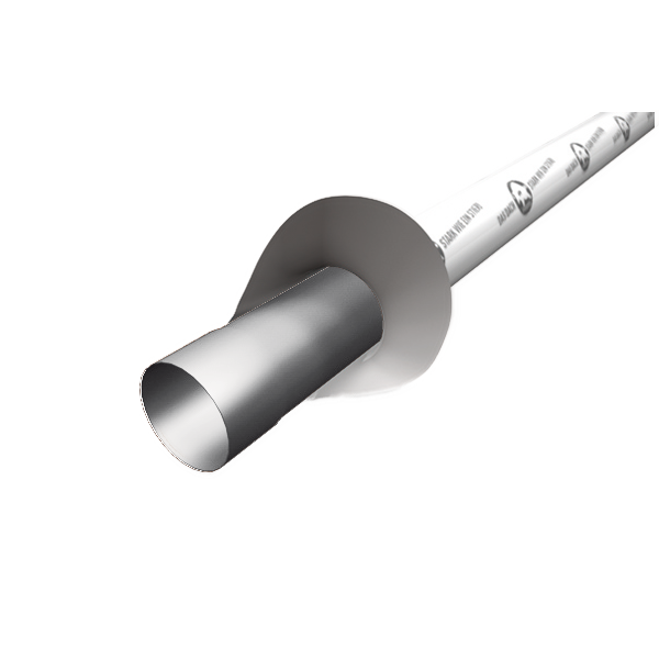 Труба кругла d-100 мм, 1,45 м, алюміній, Білий, Prefa