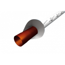 Труба кругла d-100 мм, 1,45 м, алюміній, Черепично-червоний (RAL 8004), Prefa
