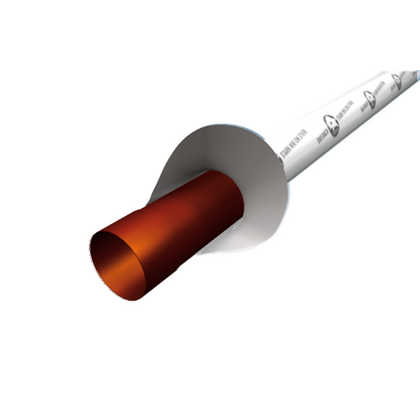 Труба кругла d-100 мм, 1,45 м, алюміній, Черепично-червоний (RAL 8004), Prefa