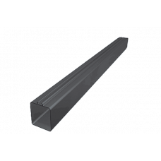 Труба квадратна 3 м, d-100 мм, 1,6 мм, алюміній, Темно-сірий RAL 7016, Prefa