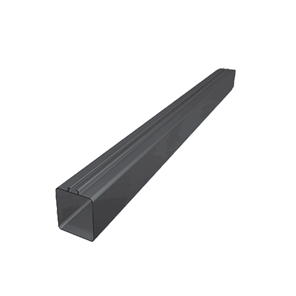 Труба квадратна 3 м, d-100 мм, 1,6 мм, алюміній, Темно-сірий RAL 7016, Prefa