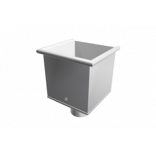 Одиночна вирва, d-100 мм для круглого водостоку, алюміній, Білий, Prefa