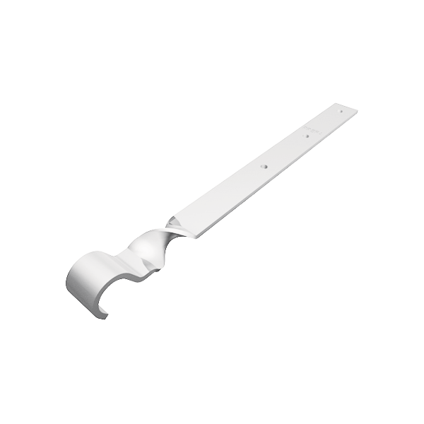 Підтримуючий бюгель 250-400 мм для круглого водостоку, алюміній, Білий, Prefa