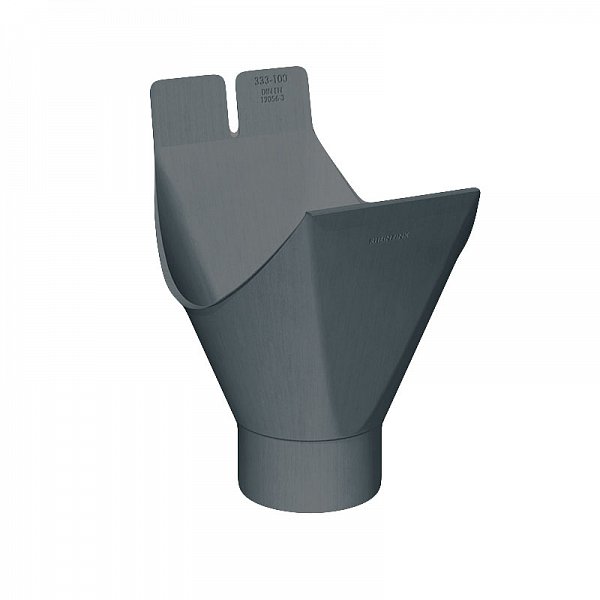 Воронка жолоба, півкругла, пряма, Темно-сірий, Розмір 400/120, RHEINZINK