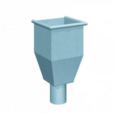 Воронка водозбірна квадратна d-120, розмір 240х240, Серо- блакитний, RHEINZINK