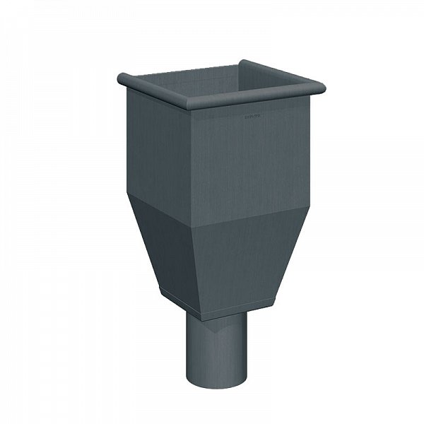 Вирва водозбірна квадратна d-120, Розмір 240х240, Темно-сірий, RHEINZINK