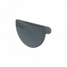 Заглушка напівкруглого жолоба ліва, розмір 400, Темно-сірий, RHEINZINK