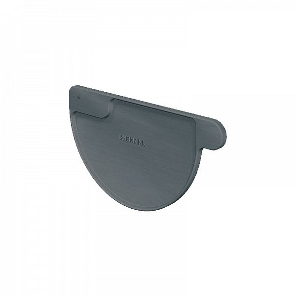 Заглушка напівкруглого жолоба ліва, розмір 400, Темно-сірий, RHEINZINK