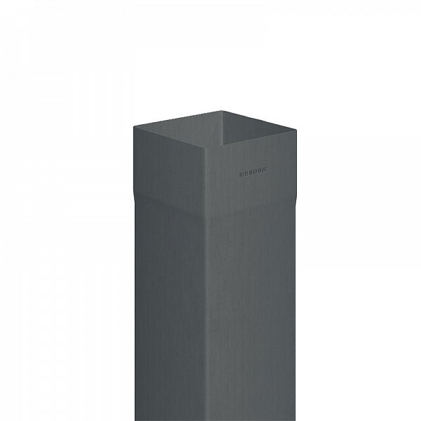 Труба квадратна, розмір 100х100 мм, довжина 2 м, Темно-сірий, RHEINZINK