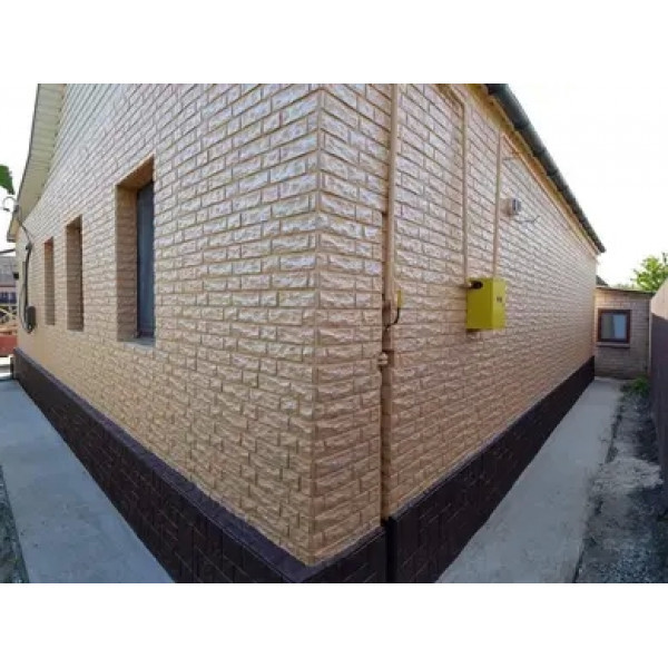 Фасадні термопанелі "Колота цегла" SUNROCK 600х400 пінополістирол 120 мм L-паз