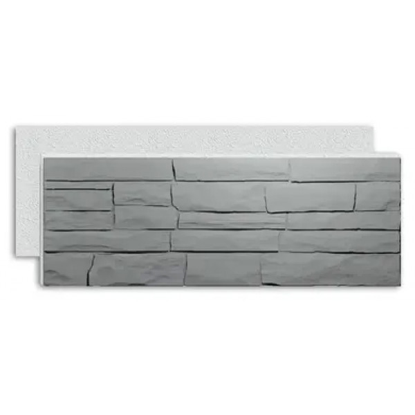 Фасадні термопанелі "Римська кладка" SUNROCK 930х300 пінополістирол 100 мм Сірий