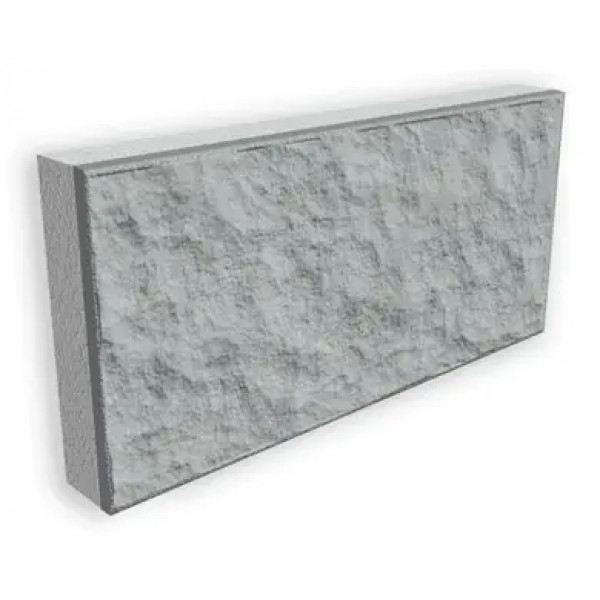 Фасадні термопанелі "Колотий камінь" SUNROCK 500х250 пінополістирол 20 мм Сірий