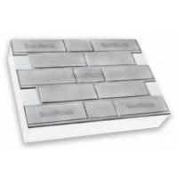 Фасадна термопанель "Гладка цегла" SUNROCK 600х400 пінополістирол 150 мм L-паз