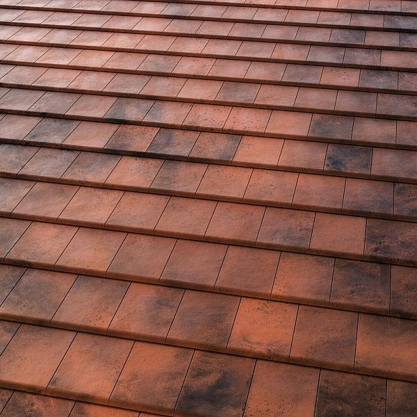 Керамічна черепиця Borja TECH Flat 10, Moss red, Tejas Borja