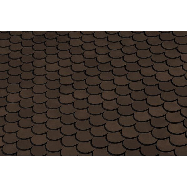 Керамічна черепиця Terreal Biber, Grand Cru Ecaille, Brun (Коричневий)