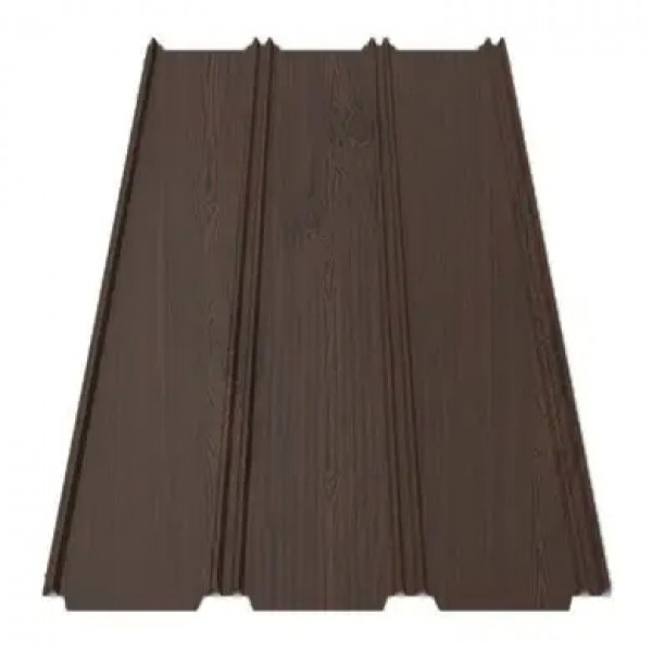 Клікфальц Tilе "Фальц настил" структура дерево SeAH 0.40 mm Темне дерево