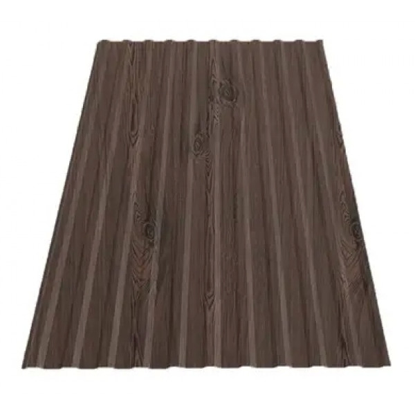 Профнастил Tilе Н-14/С-14 структура дерево SeAH 0.40 mm Темне дерево