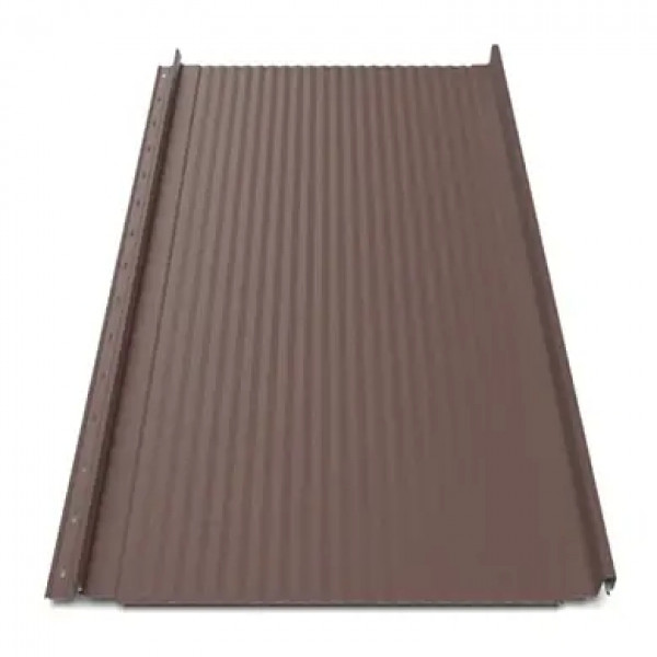 Кликфальц Tile "Волна" матполиэстер U.S.Steel 0.45 mm RAL 8017 Коричневый