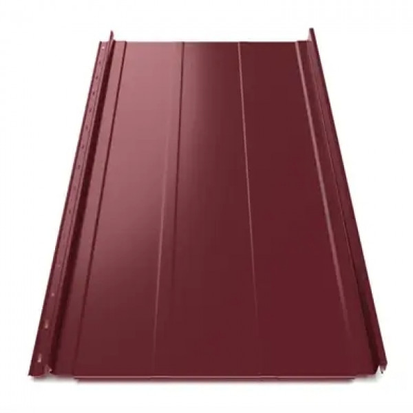 Клікфальц Tilе "Трапеція" поліестер SeAH 0.45 mm RAL 3005 Червоний