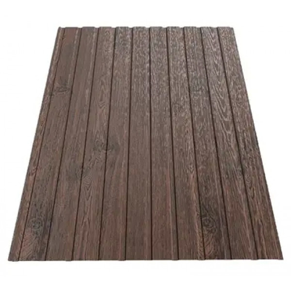 Профнастил Tilе С-8 структура дерево SeAH 0.40 mm Темне дерево