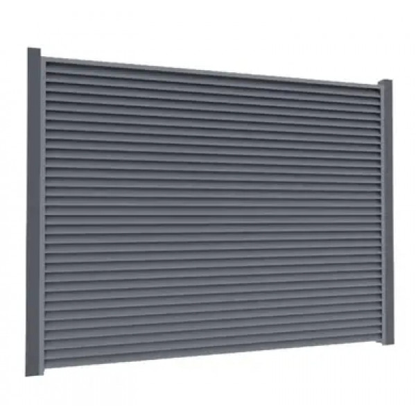 Ламель Tilе Ранчо-Челсі 80х3000мм поліестер двохстор. U.S.Steel 0,45мм RAL 7024 Сірий