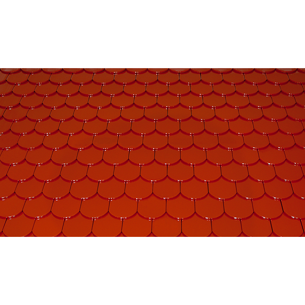 Керамічна черепиця Tondach Biber Amadeus, натуральний червоний