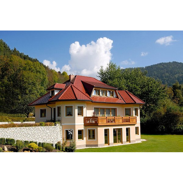 Керамічна черепиця Tondach Biber Amadeus, натуральний червоний