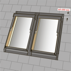 Оклад для комбінованого встановлення вікон, ESK 0021 CR02, Optima, Velux
