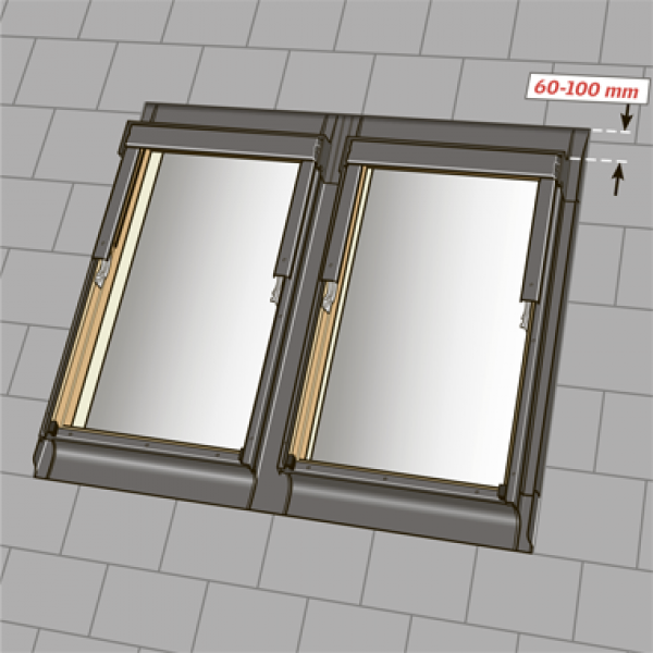 Оклад для комбінованого встановлення вікон, ESK 0021 CR02, Optima, Velux