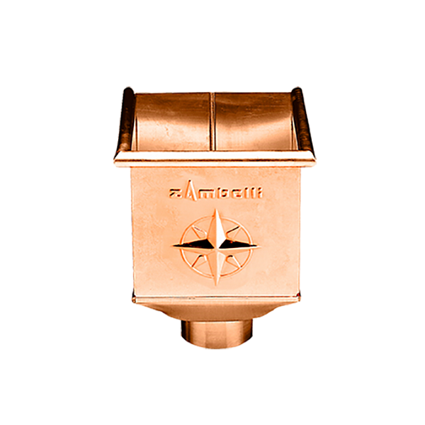 Воронка водозбірна, мідь, d-87 мм, Zambelli