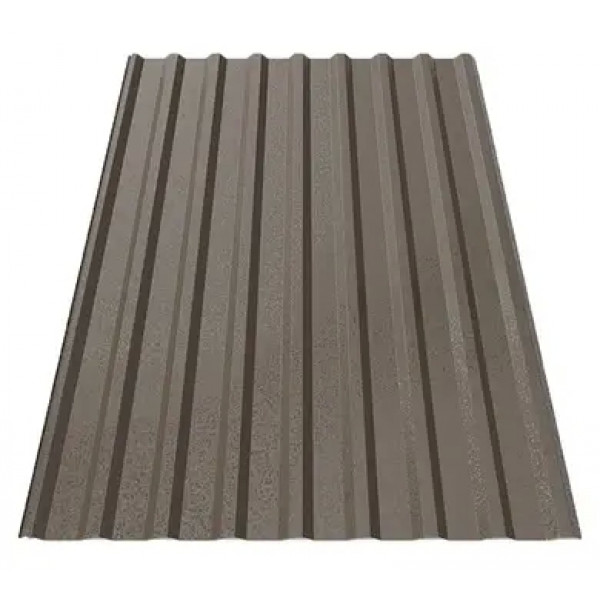 Профнастил Будсервис Т-18 стен. Relief iceCrystal mat Thyssen krupp 0.50 mm RAL 8019 Коричневый