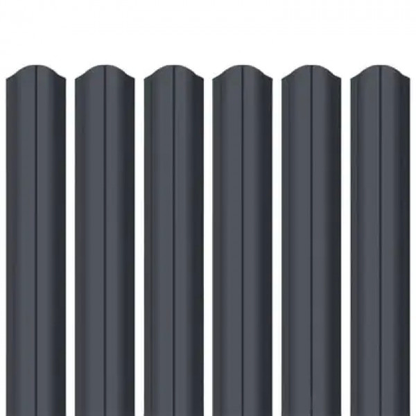 Ламель штахета Parkan Shop Pladur wrinkle mat Thyssen krupp 0,50мм RAL 7024 Сірий