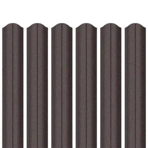 Ламель штахета Parkan Shop Relief iceCrystal mat Thyssen krupp 0,50мм RAL 8019 Коричневий