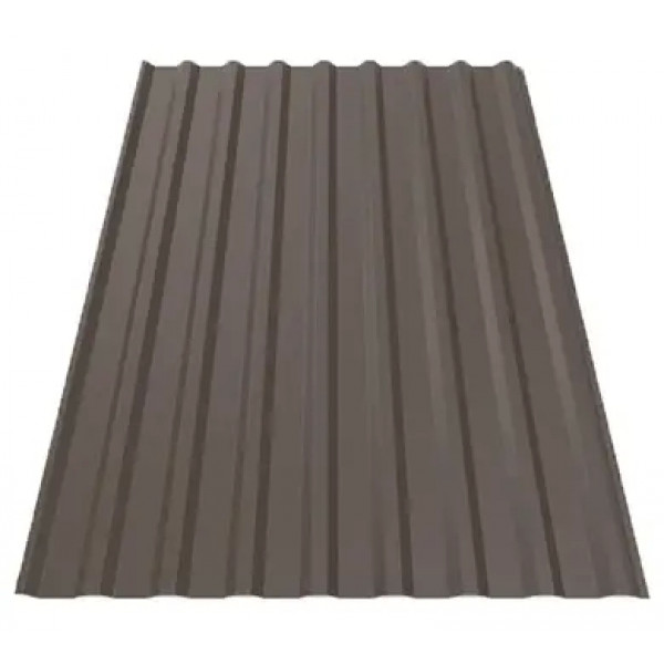 Профнастил Будсервіс Т-18 стін. Pladur wrinkle mat Thyssen krupp 0.50 mm RAL 8019 Коричневий