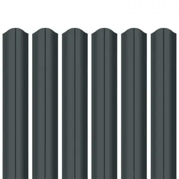 Ламель штахета Parkan Shop Pladur wrinkle mat Thyssen krupp 0,50мм RAL 7016 Графіт