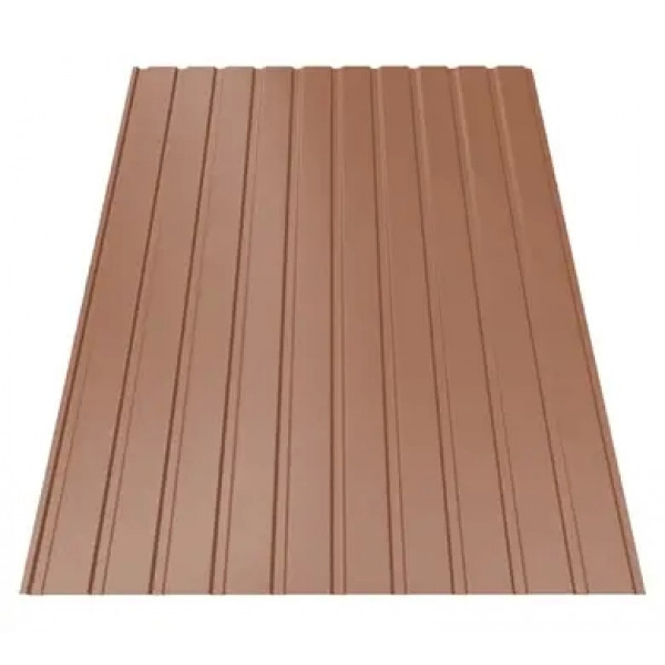 Профнастил Будсервіс Т-07 Pladur wrinkle mat Thyssen krupp 0.50 mm RAL 8004 Теракота